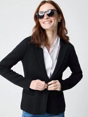 J. Crew NWOT Women's Blazer Cardigan / Sweater Blazer in Black - Size Medium